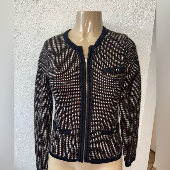 Ted Baker Sweaters - Ted Baker London Metallic Cardigan Zip Up Sweater New Size 0